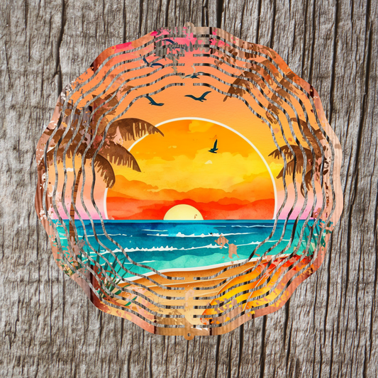 Sunset Beach Wind Spinner