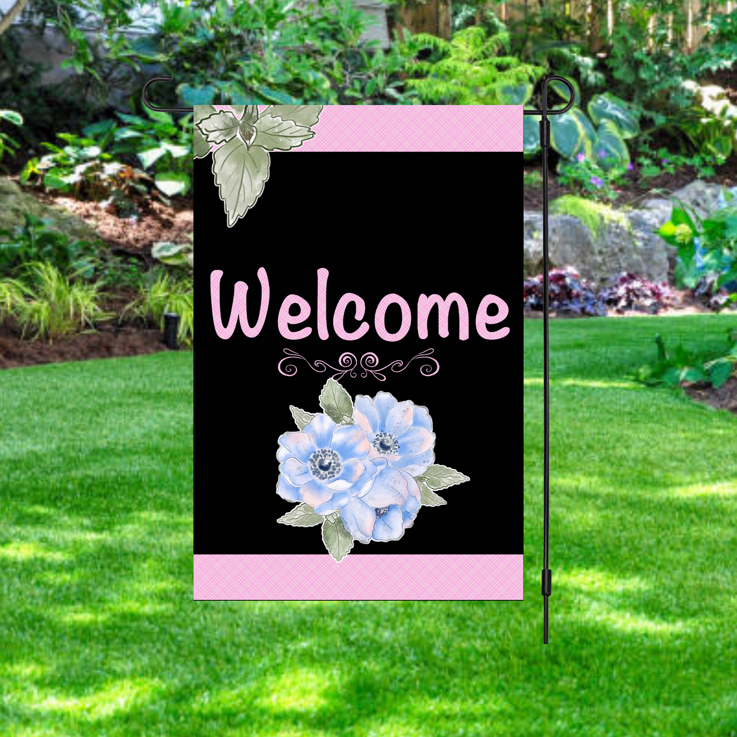 Welcome Flower Garden Flag