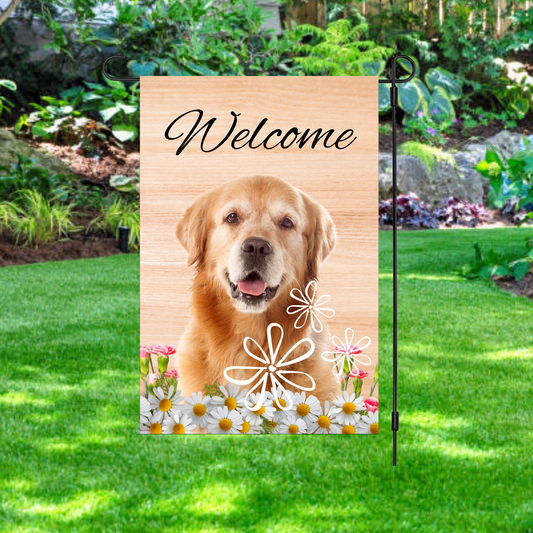 Golden Retriever Welcome Garden Flag