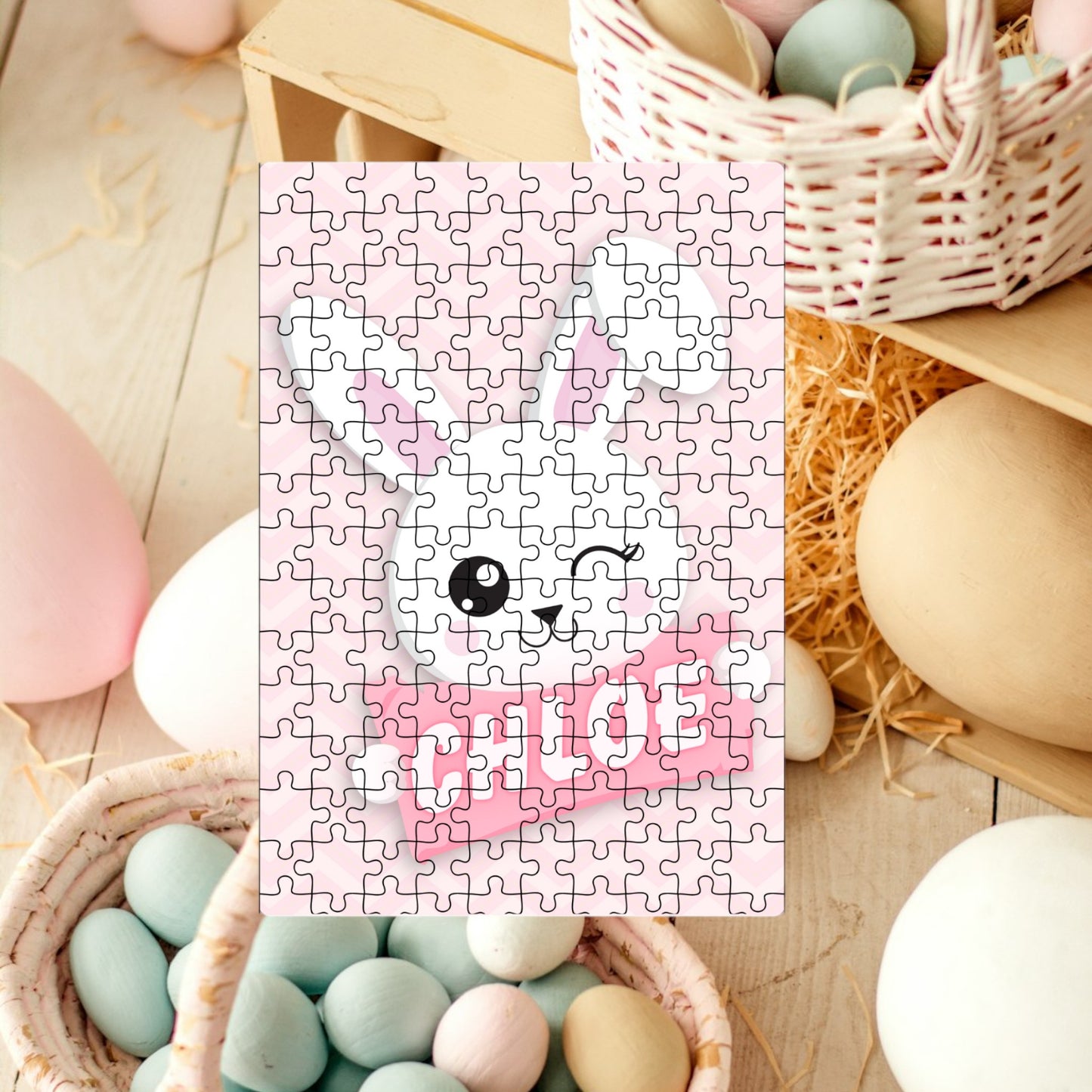 Personalized Bunny Puzzle Girl