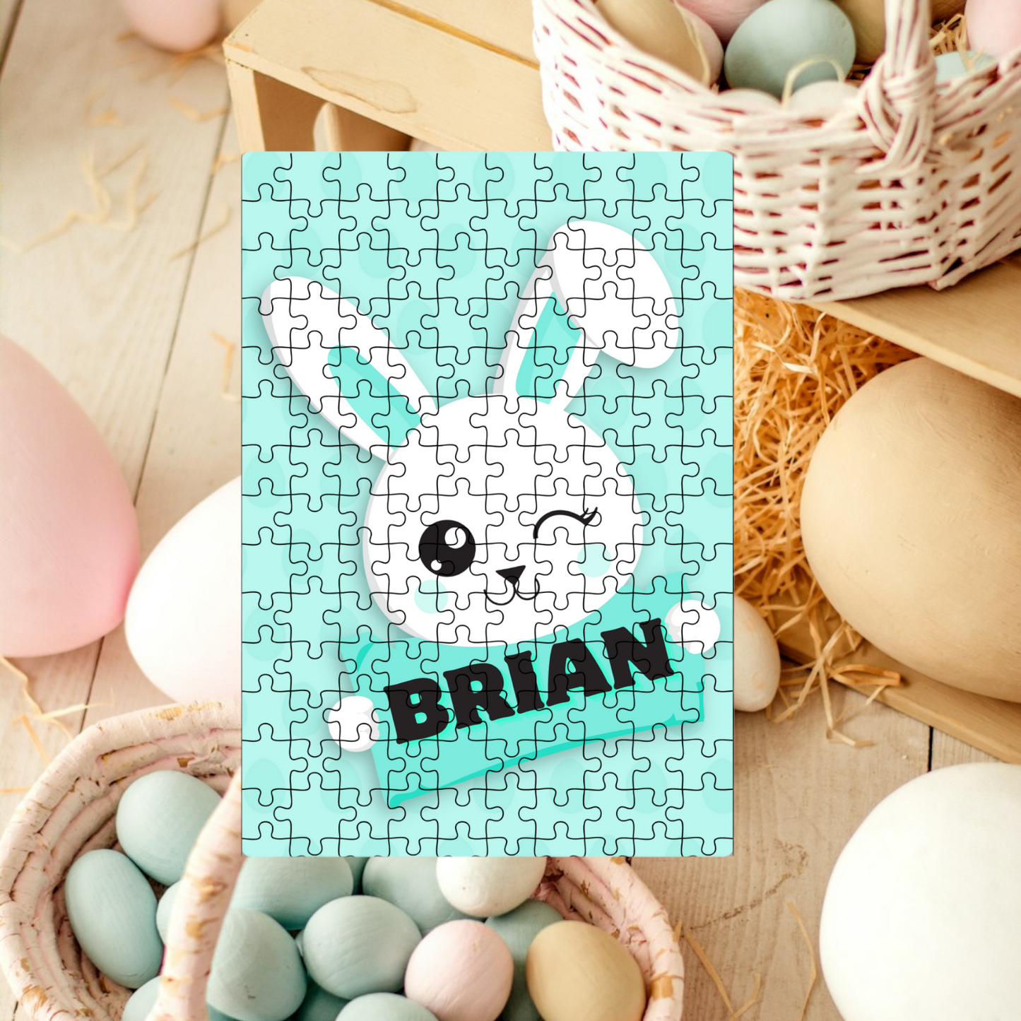 Personalized Bunny Puzzle Boy