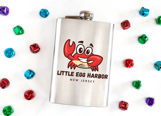 Little Egg Harbor New Jersey Crab Flask