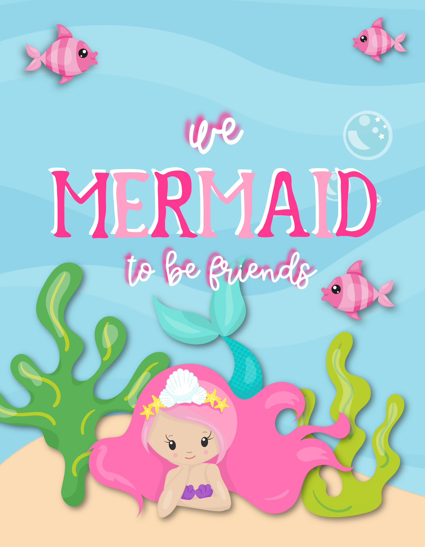 Personalized We Mermaid To Be Friends Puzzle