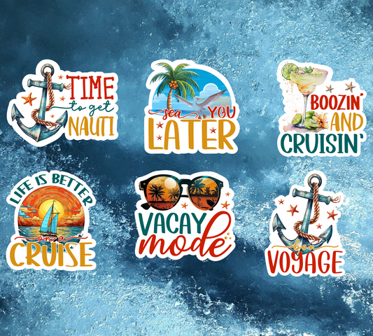 Cruise Assorted Die Cut Sticker Flakes - Set of 25