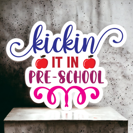 Kickin' it in Preschool Die Cut Sticker Flakes - Set of 25