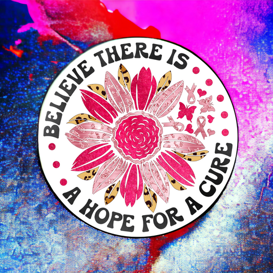 Believe There is a Hope for a Cure Die Cut Sticker Flakes - Set of 25