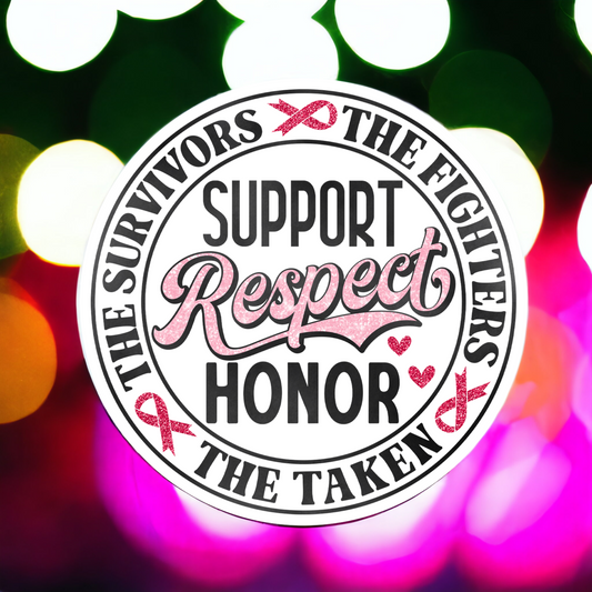 Support Respect Honor Die Cut Sticker Flakes - Set of 25