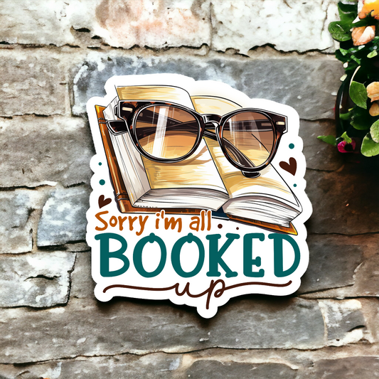 Sorry I'm All Booked Up Die Cut Sticker Flakes - Set of 25