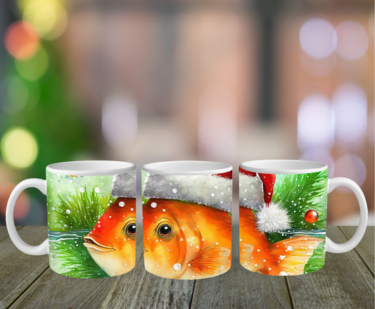 Santa Goldfish Mug