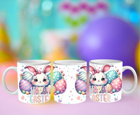 Happy Easter Bunny Eggs Mug