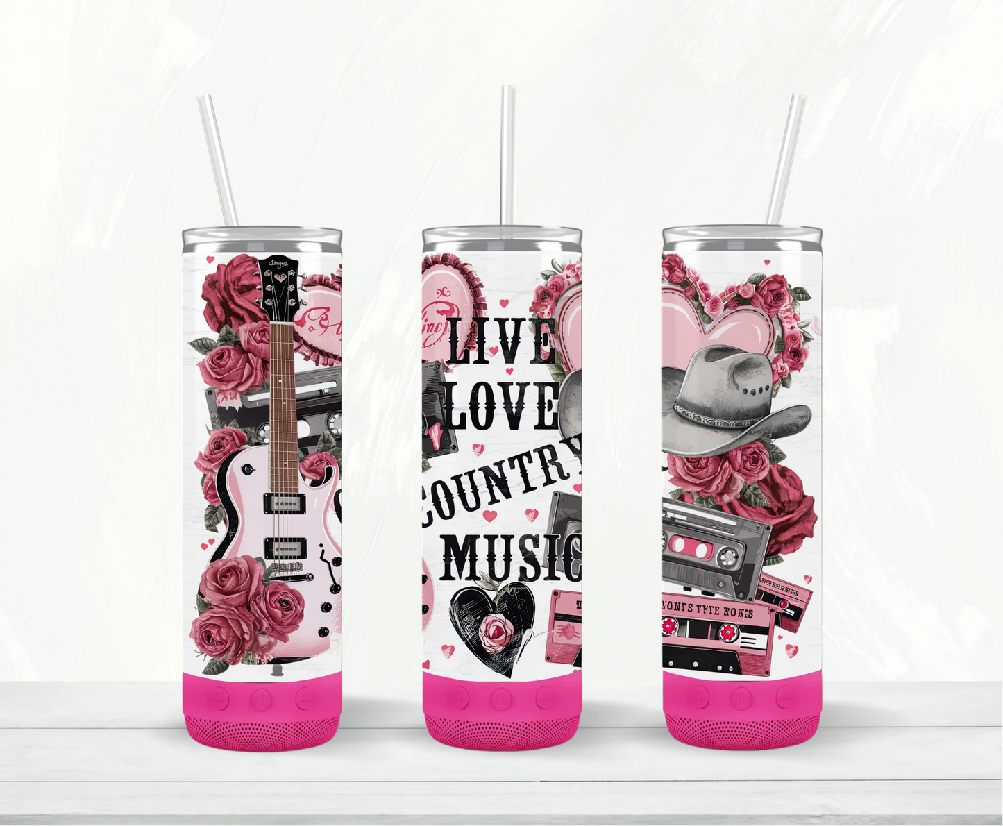 Live Love Country Music Bluetooth Speaker Tumbler