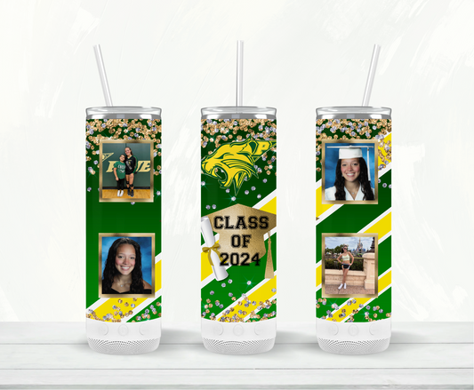 Class of 2024 Pinelands Graduation Photo Bluetooth Speaker Tumbler