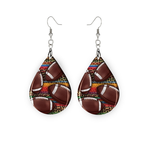 Footballs Teardrop Earrings