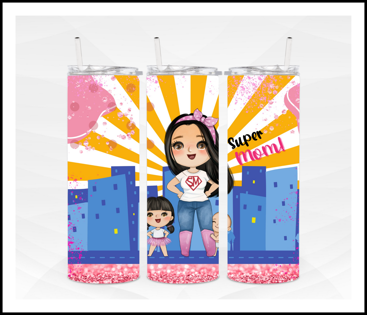 Super Mom Skinny Tumbler