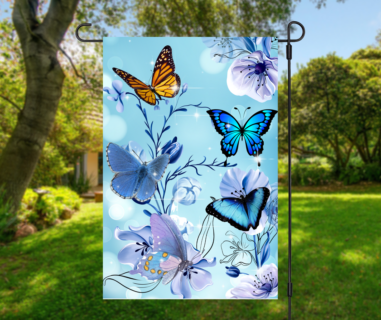 Butterflies Garden Flag