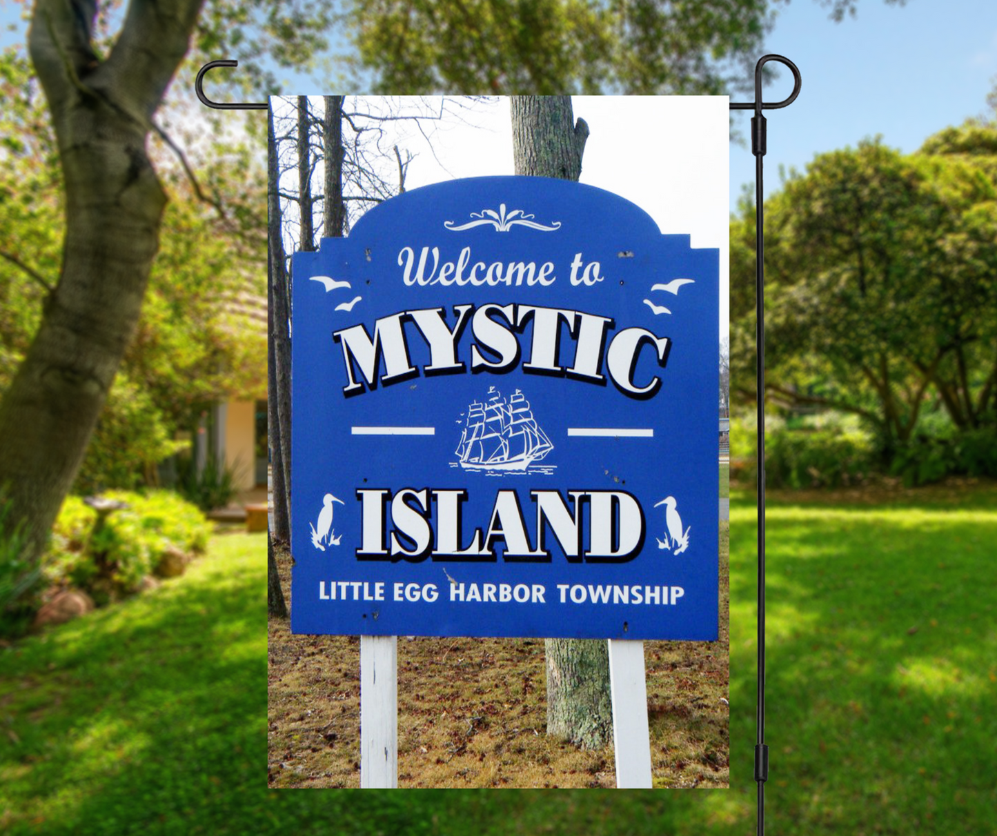 Welcome to Mystic Island Garden Flag