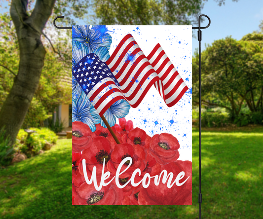 Welcome America Garden Flag