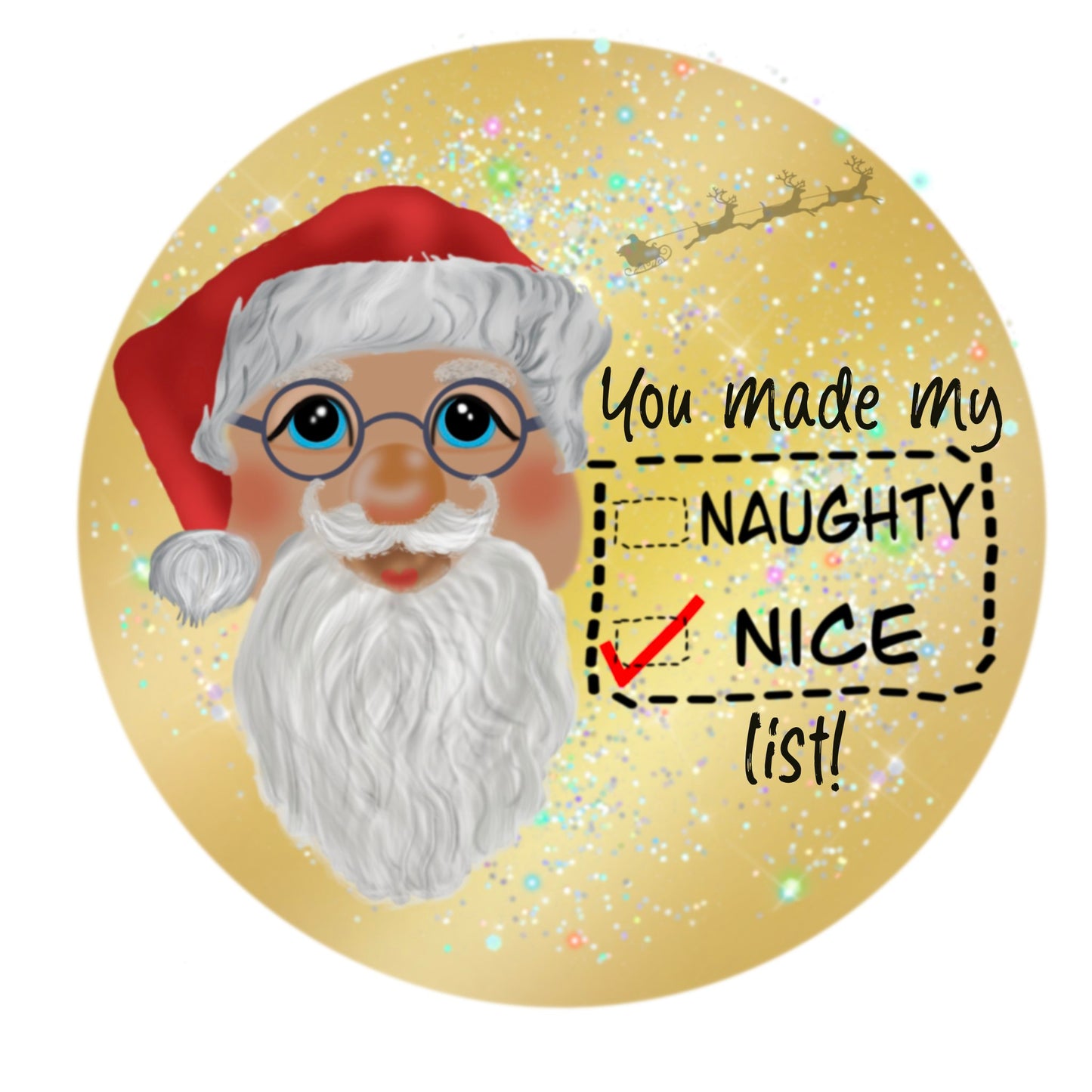 Santa's Nice List Personalized Ornament