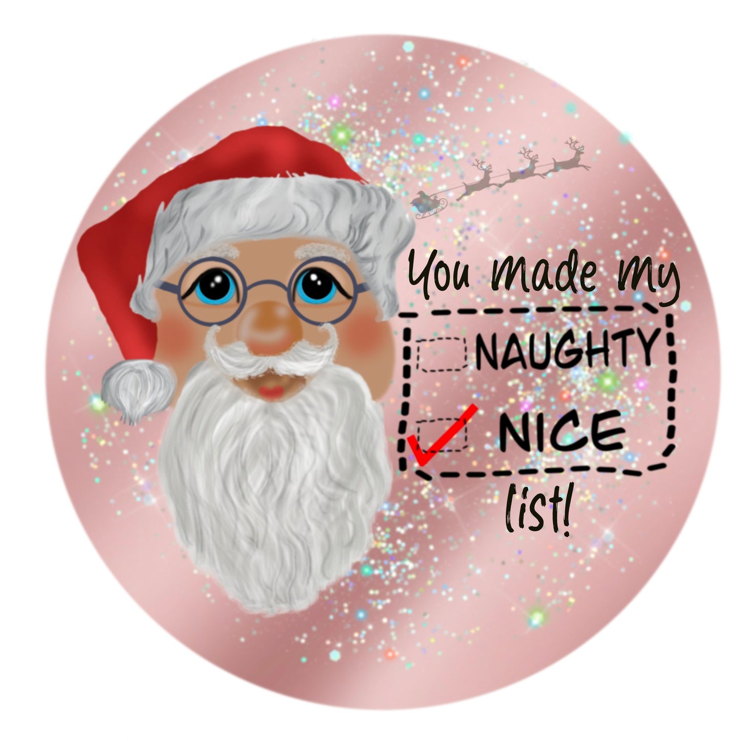 Santa's Nice List Personalized Ornament