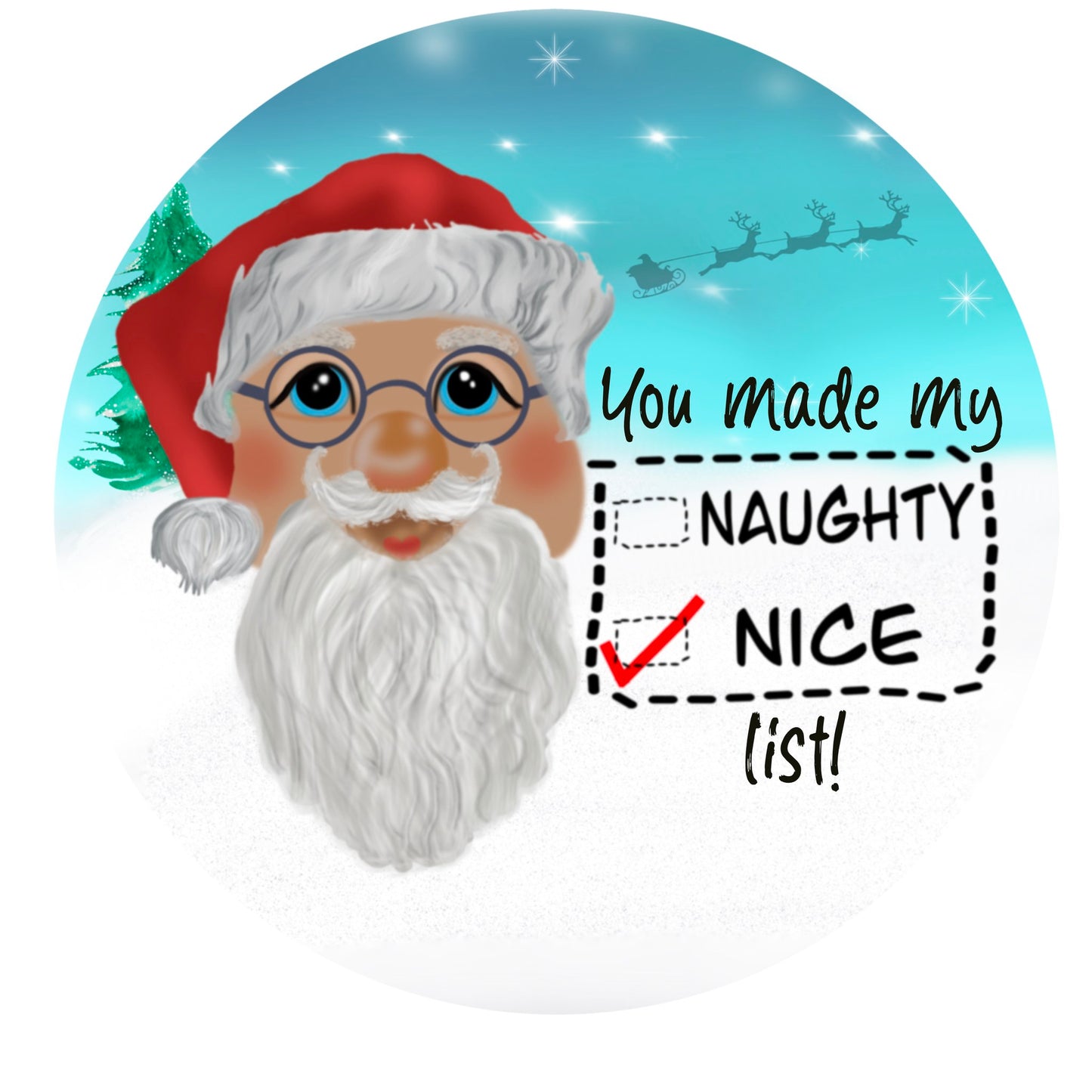 Santa's Nice List Personalized Ornament