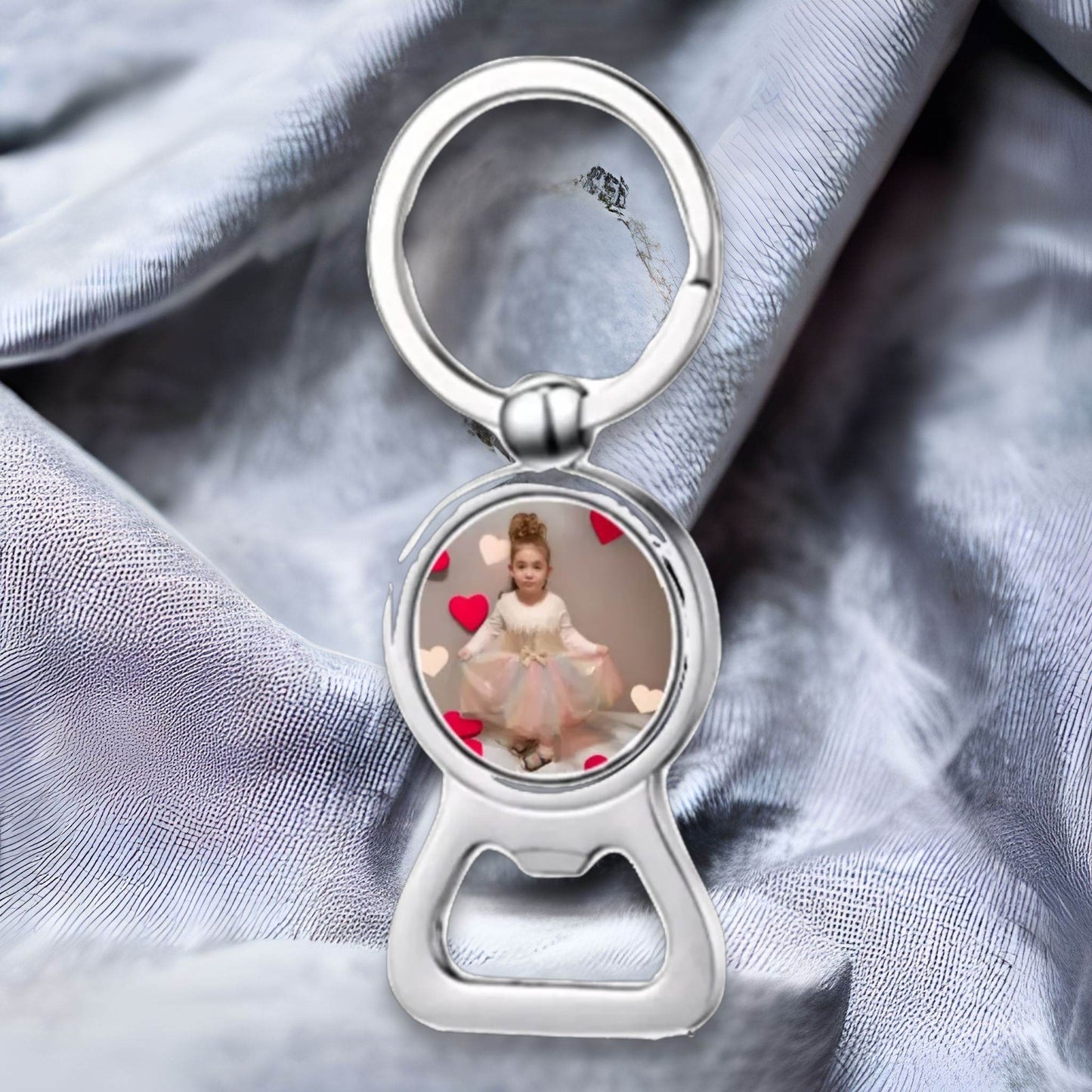 Bottle Opener Keychain with Photo