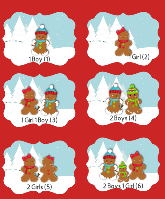 Gingerbread Family Personalized Ornament