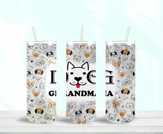 Dog Grandma Skinny Tumbler