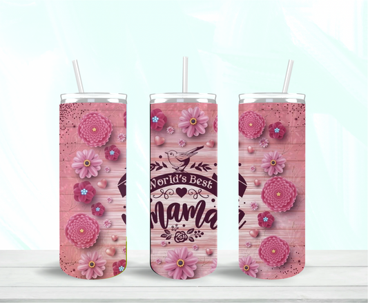 World's Best Mama Skinny Tumbler