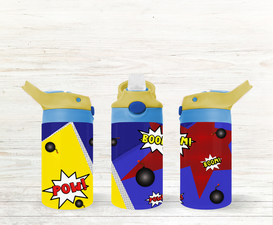 Boom Pow Bombs 12 oz Kids Water Bottle