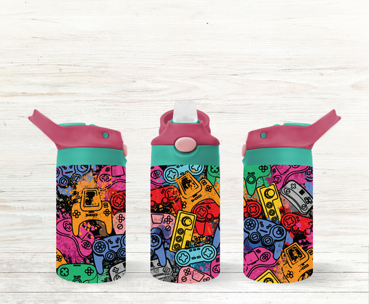 Gaming Controllers 12 oz Kids Water Bottle