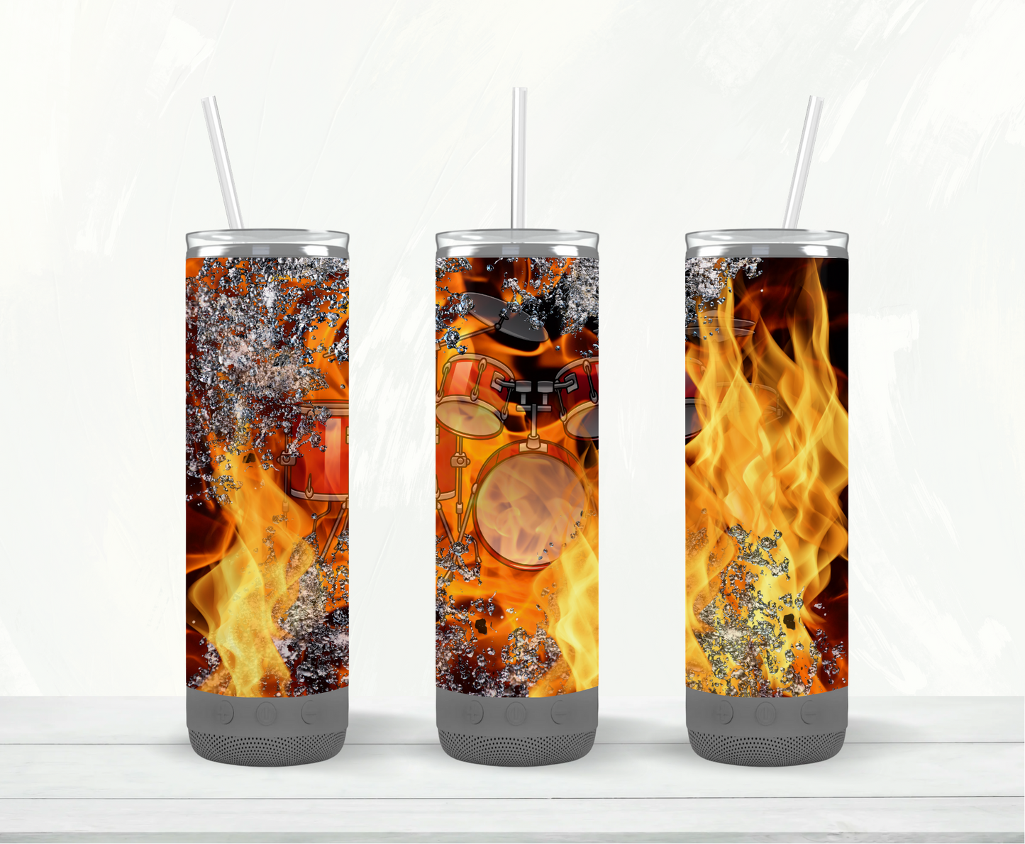 Burning Drum Kit Bluetooth Speaker Tumbler