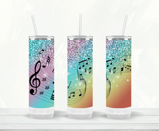 Music Notes Pastel Bluetooth Speaker Tumbler