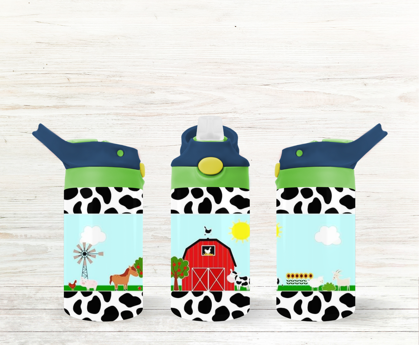 Barn and Animals 12 oz Kids Water Bottle