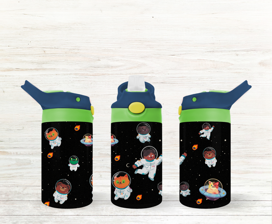 Space Animals 12 oz Kids Water Bottle