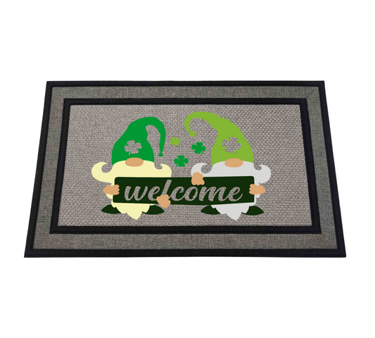 St. Patty Welcome Gnome Doormat