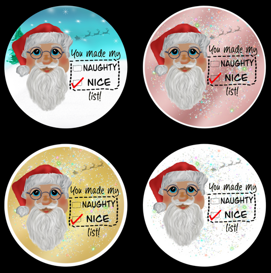 Santa's Nice List Personalized Ornament