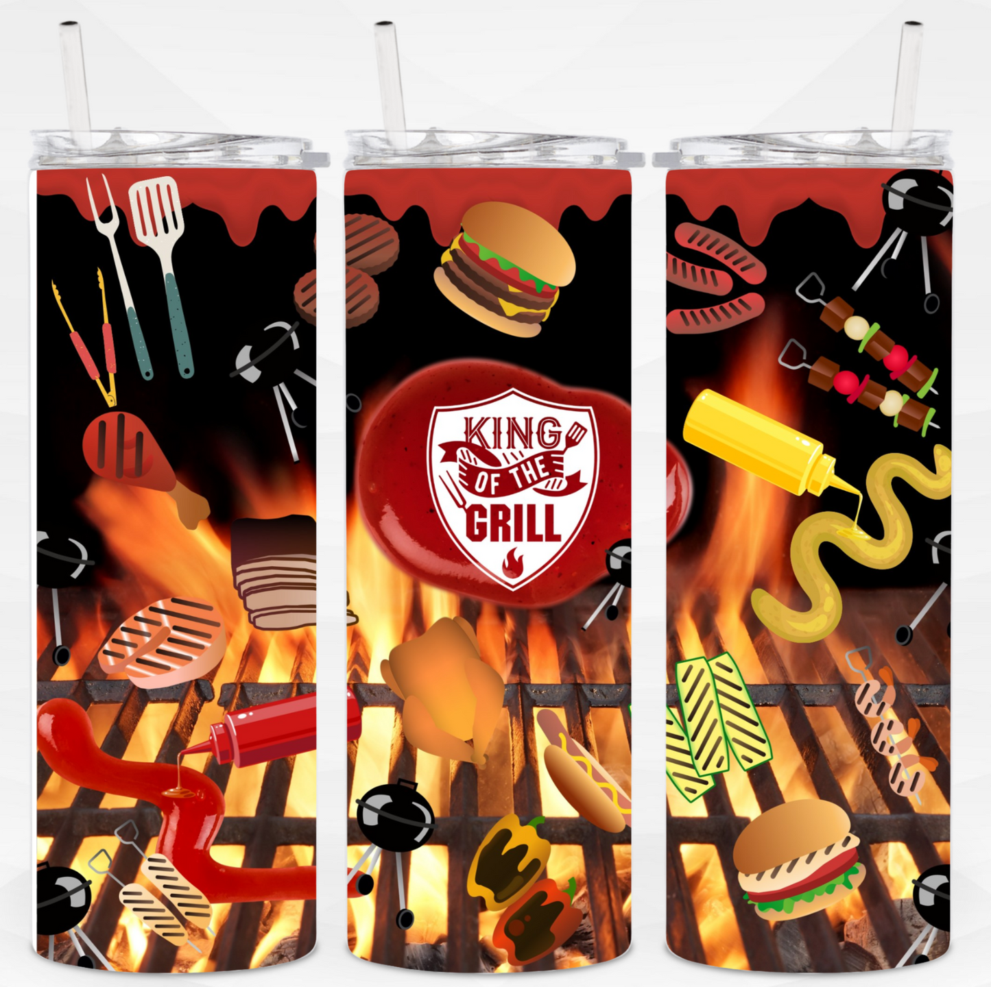 King of the Grill Skinny Tumbler