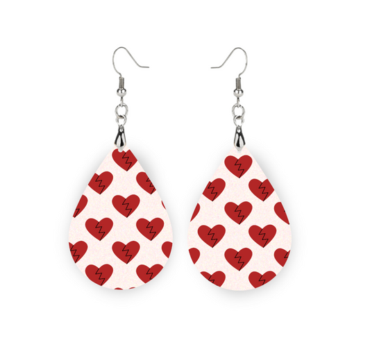 Hearts Teardrop Earrings